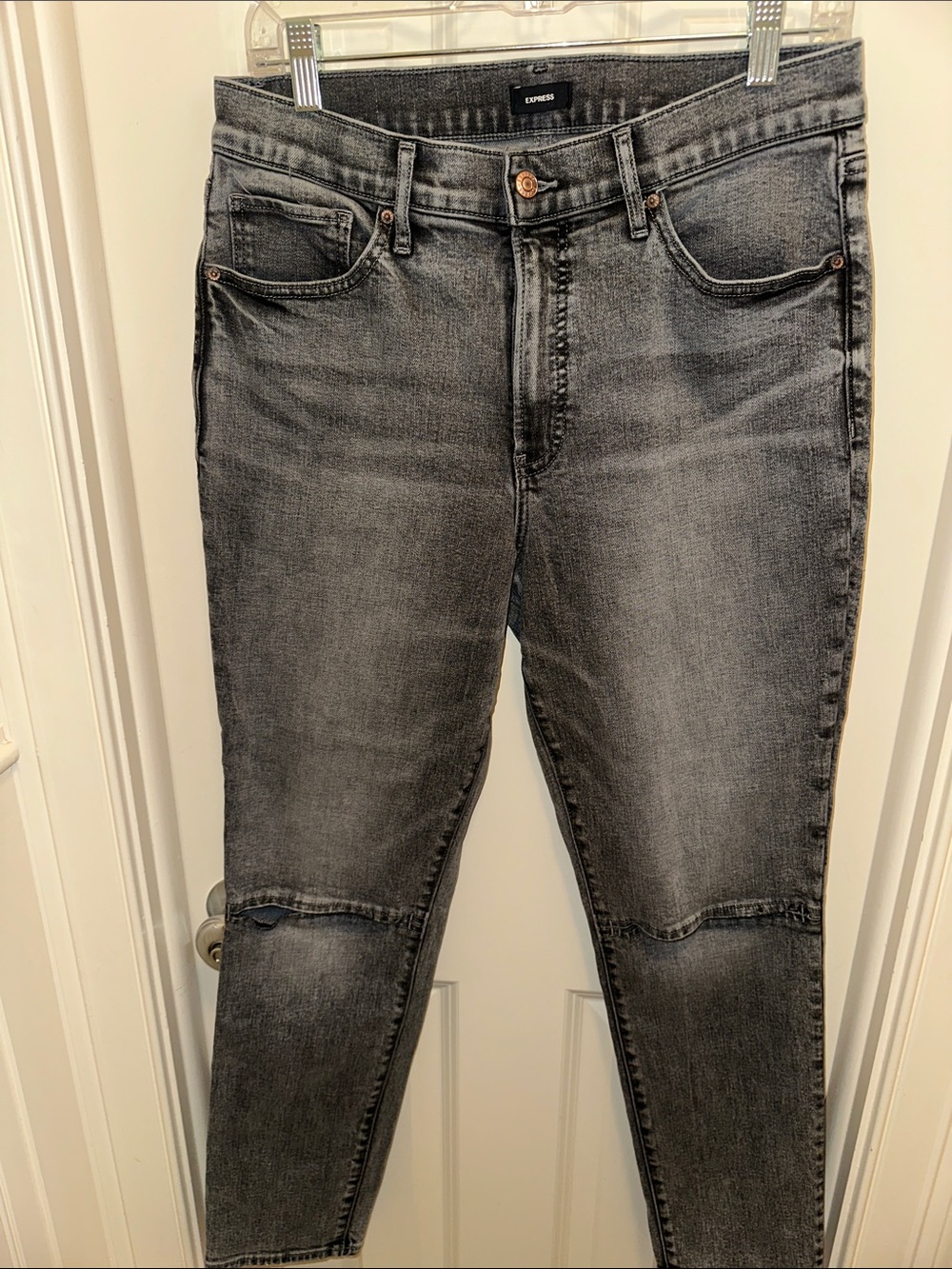 Express Women Black-Gray 90s Skinny Jeans